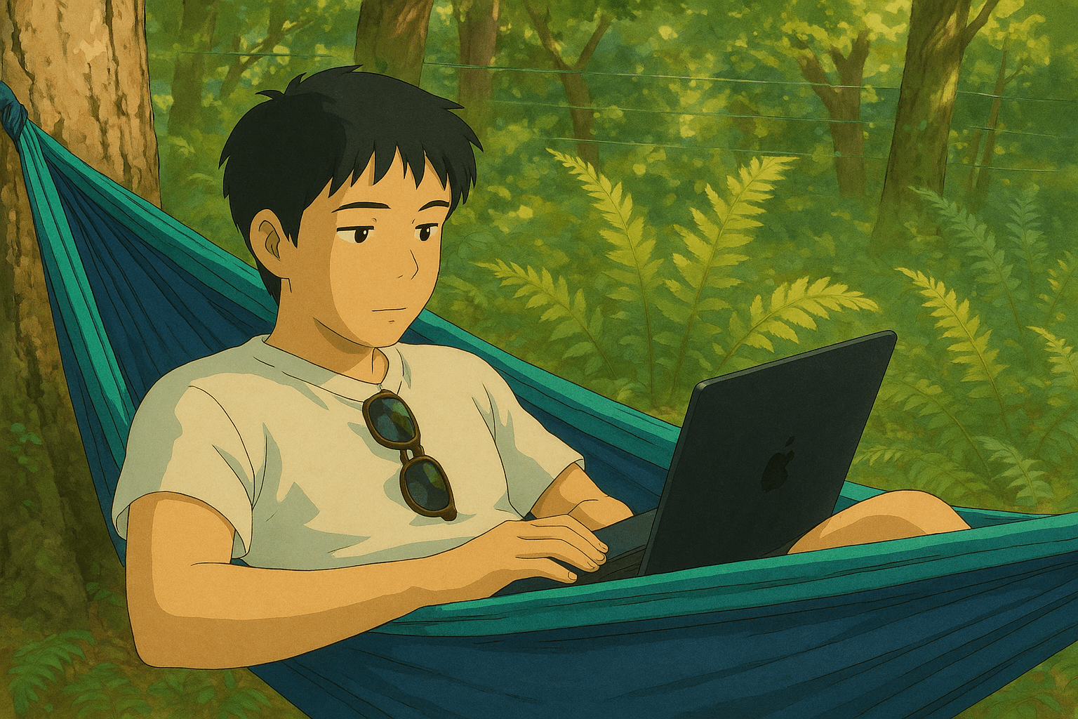 Ghibli style hero photo